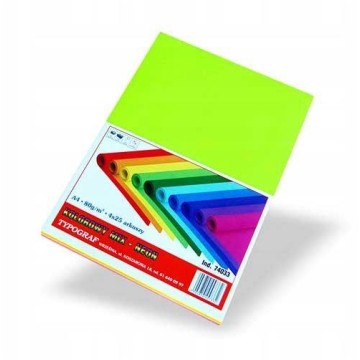 Papier ksero A4 kolorowy TYPOGRAF mix neon a'100