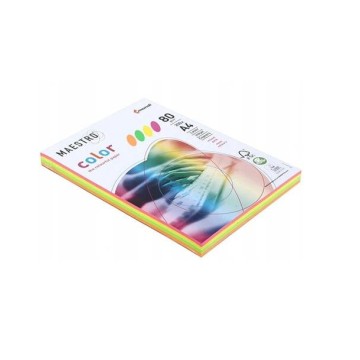 Papier ksero kolorowy A4 80g mix neonowy 4x50