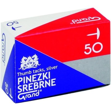 Pinezki GRAND S50 srebrne