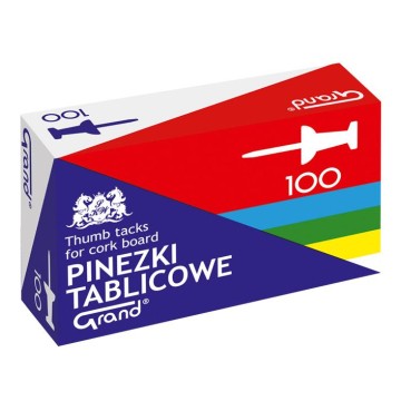 Pinezki tablicowe GRAND beczułki 100 sztuk