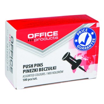 Pinezki tablicowe OFFICE PRODUCTS 100szt