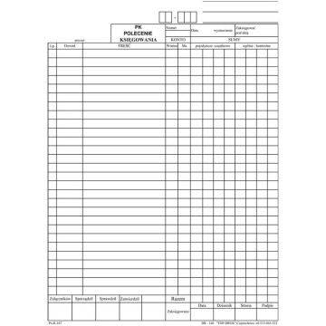 PK Polecenie Księgowania A4 DR-168 TOP-DRUK