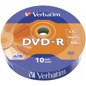 Płyty DVD-R VERBATIM MATT SILVER 4,7gb cake 10 szt