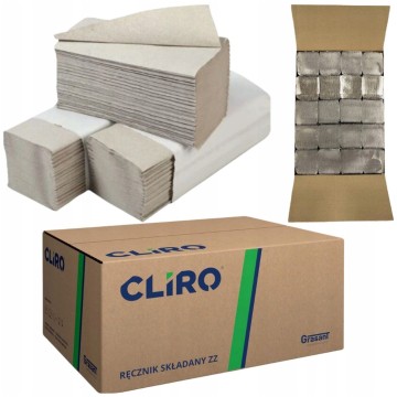 Ręcznik ZZ CLIRO makulatura szary 1W 20x25 4000