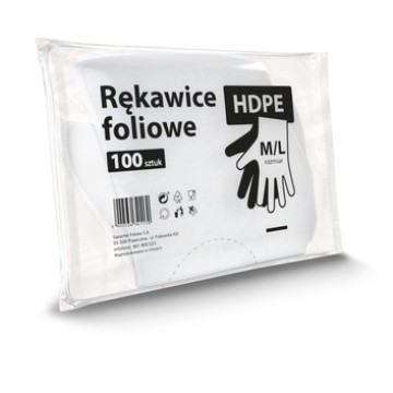 Rękawice foliowe HDPE SARANTIS M/L 100 sztuk
