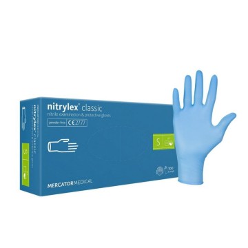 Rękawice NITRYLEX bezpudrowe S niebieskie 100szt