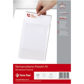 Samoprzylepna kieszeń PANTA PLAST A5 PVC 10 sztuk