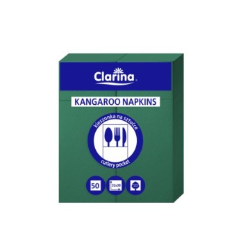 Serwetki CLARINA kangurek ciemnozielone 32x38 a'50