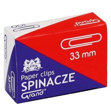 Spinacz okrągły GRAND 33mm 100 sztuk