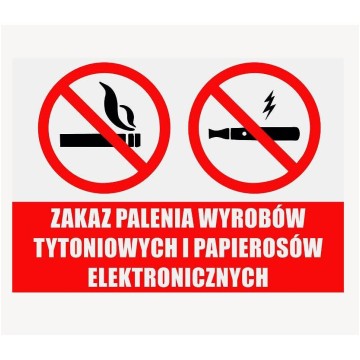 Tabliczka PCV Zakaz palenia