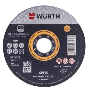 Tarcza tnąca WURTH SPEED 125x1,5x22,23mm do alum.