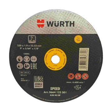 Tarcza tnąca WURTH SPEED 230x1,9x22,23mm do alum.