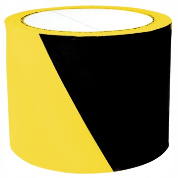 Taśma ostrzegawcza OP żółto-czarna 75mm x 100m