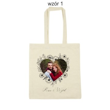 Torba bawełniana Walentynki Twoje zdjęcie