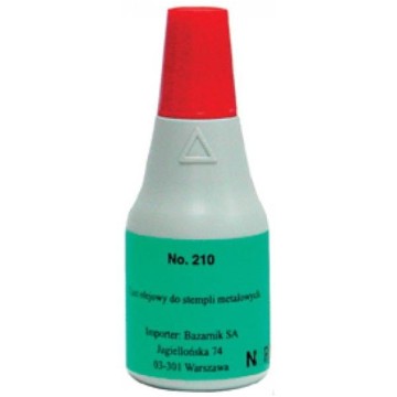 Tusz do stempli metalowych NORIS 210 czerwony 25ml