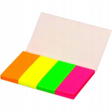 Zakładki indeksujące 20x50 papier TRES 4x40 fluo