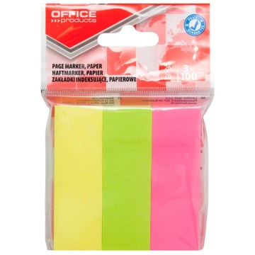 Zakładki indeksujące OFFICE PRODUCTS 26x76mm 3x100