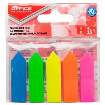 Zakładki indeksujące OP 12x45mm 5x25szt strzałka