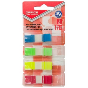 Zakładki indeksujące plastikowe 12x43mm 4x35k mix