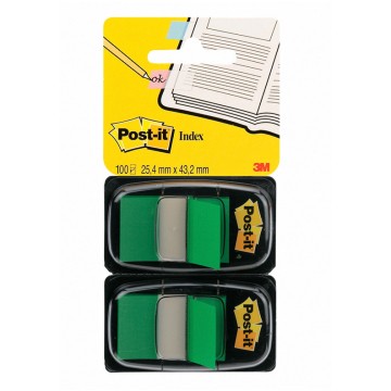 Zakładki indeksujące POST-IT 25x43 2x50k zielone