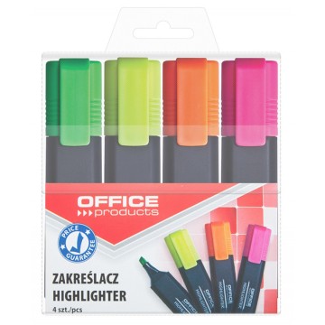 Zakreślacz 4 szt Office Product Mix Kolorów