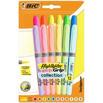 Zakreślacz BIC HIGHLIGHTER Pastel 12 kolorów