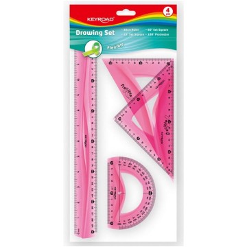 Zestaw geometryczny KEYROAD elastyczny 4 elementy