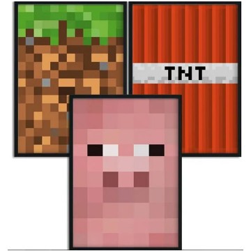 Zestaw PLAKAT MINECRAFT 3 sztuki 30x40 cm